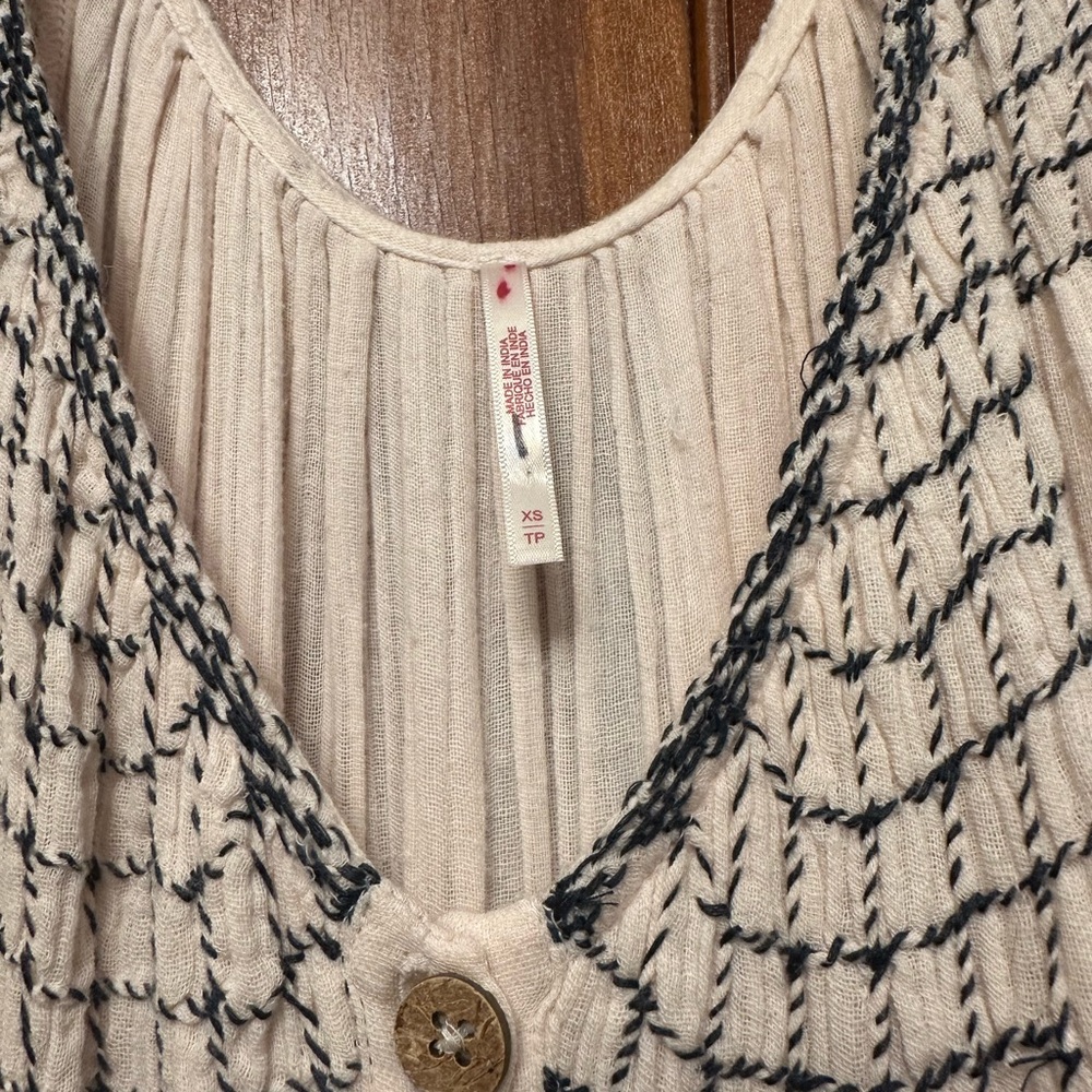 Free People NWOT Sunday Stroll Cotton Cream Maxi Dress - Picture 4 of 5